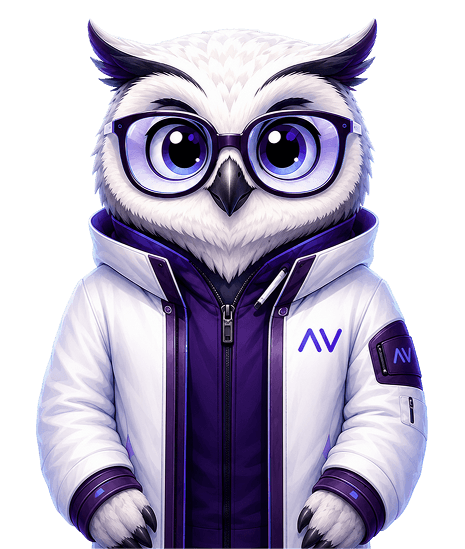 AI standing owl mascot